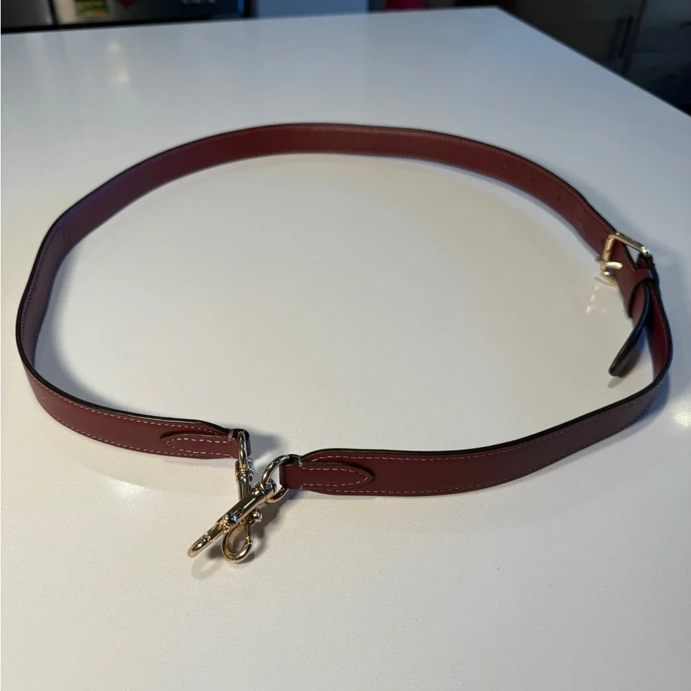 COACH - Georgie Saddlebag in Orange and Burgundy Colorblock - Picture 13 of 13